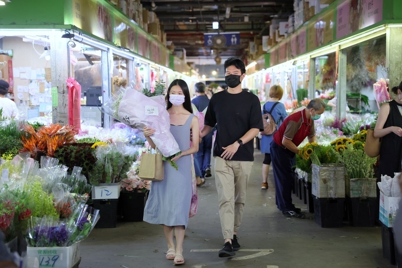 Pamilihan ng Mga Bulaklak sa Taipei Bago Ang Bagong Taon