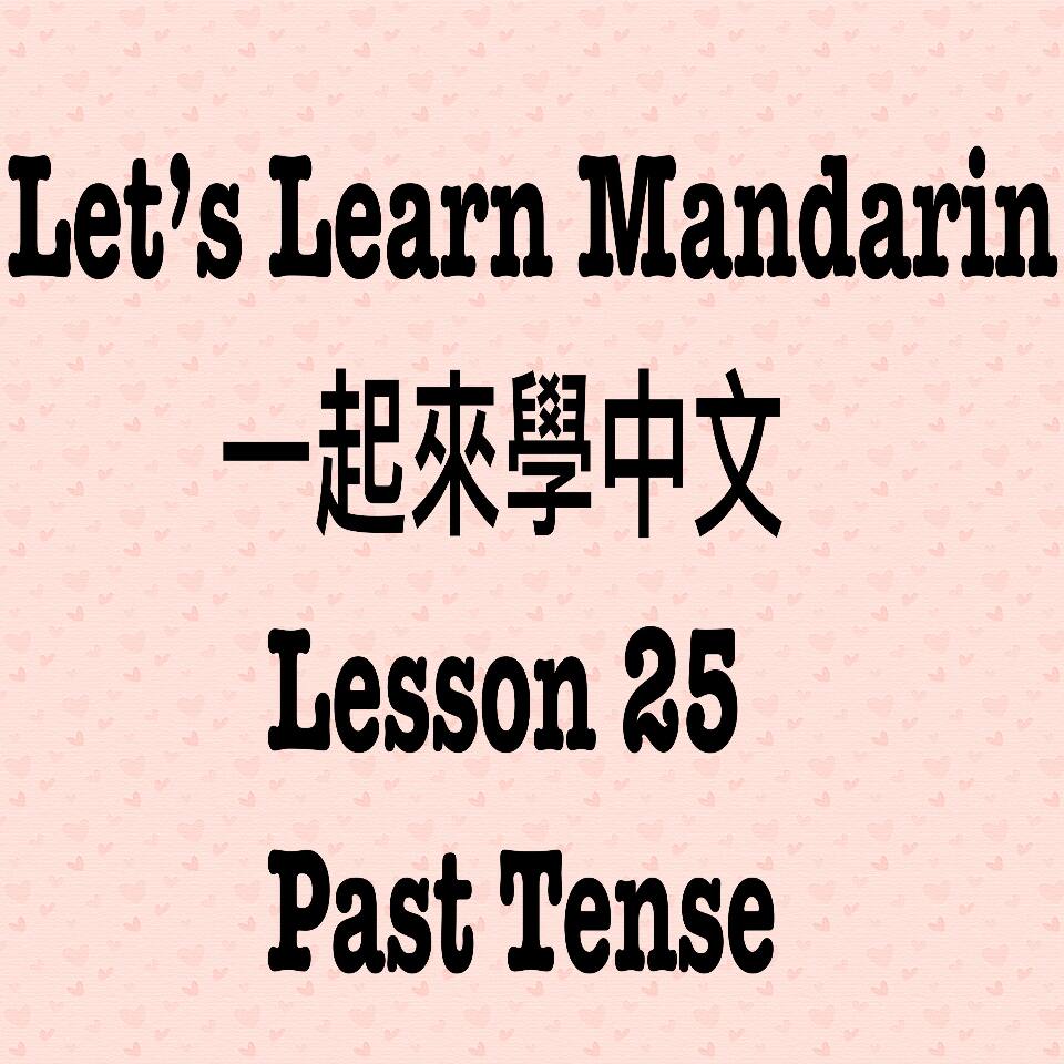 Lesson 25 Past Tense