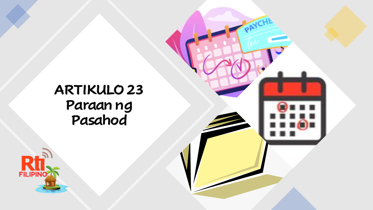 Patakaran: Paraan Ng Pasahod