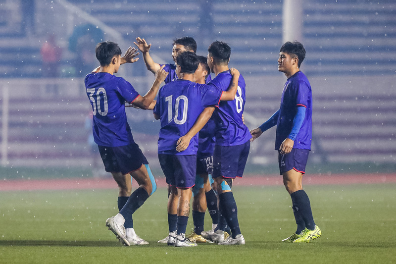 Friendly match sa ulan, tinalo ng Taiwan men's soccer team ang Pilipinas