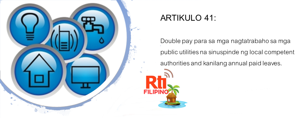 Patakaran: Double Pay sa mga Public Utilities