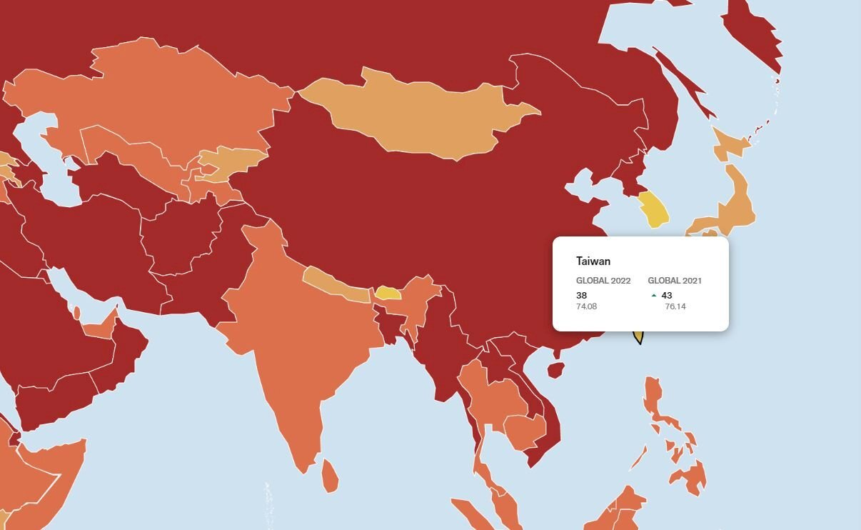 Niraranggo ang Taiwan sa ika-27 sa RSF 2024 World Press Freedom Index
