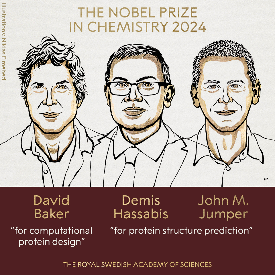 2024 Nobel Prize sa Kimika: Tatlong siyentipiko mula sa Amerika at Britanya ang kinilala para sa kanilang pananaliksik sa protina.