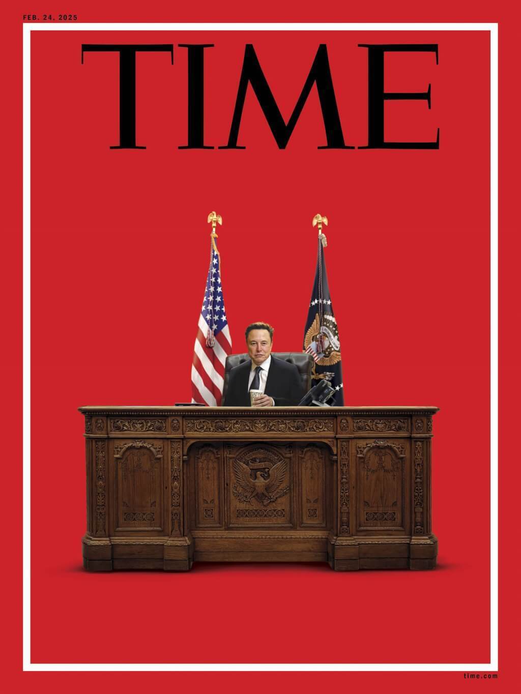 Intensyon Bang Galitin si Trump? Cover ng TIME Magazine Nagpapakita kay Musk na Nakaupo sa Presidential Desk